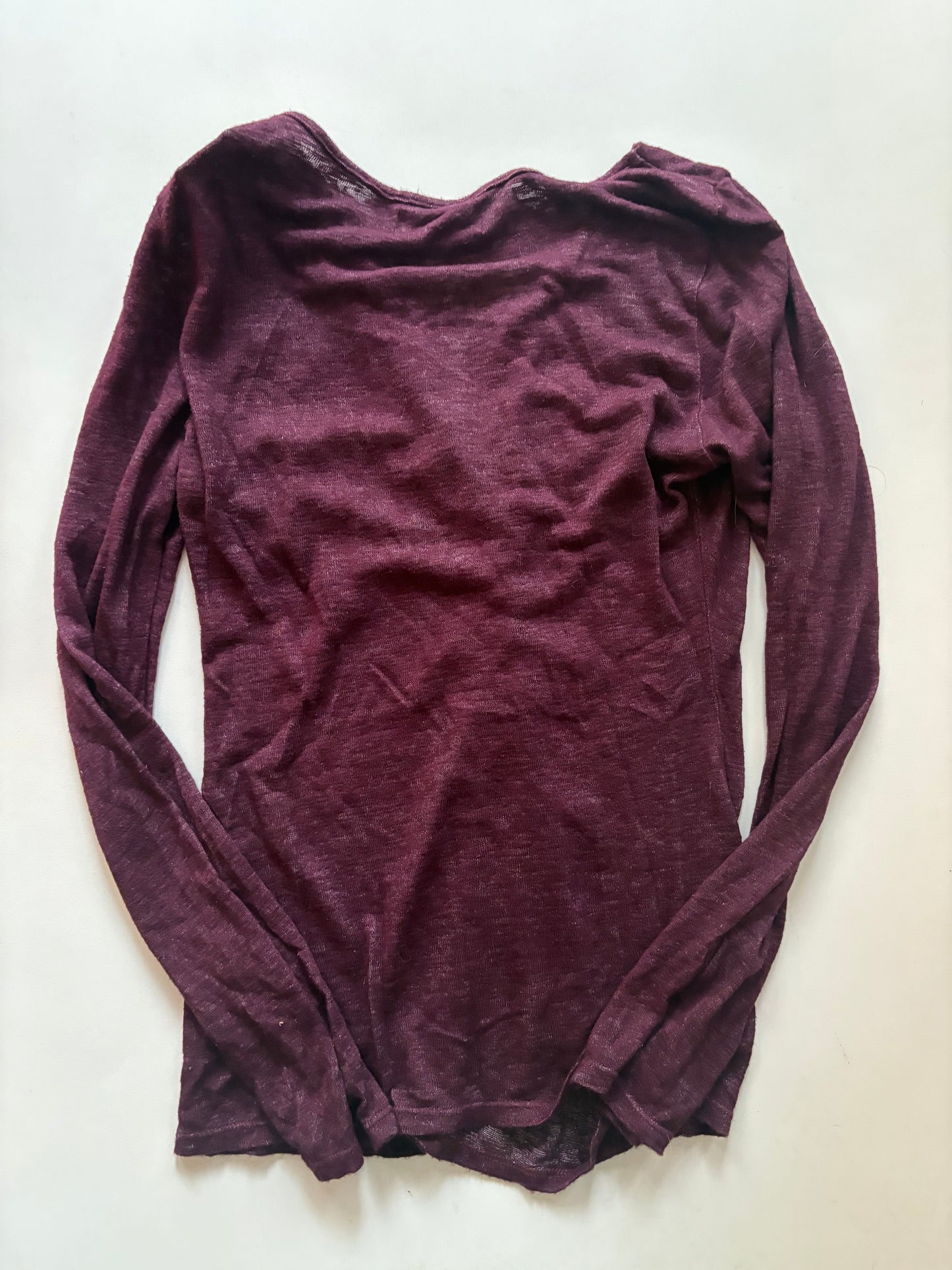 Top Long Sleeve By Velvet In Maroon, Size: S