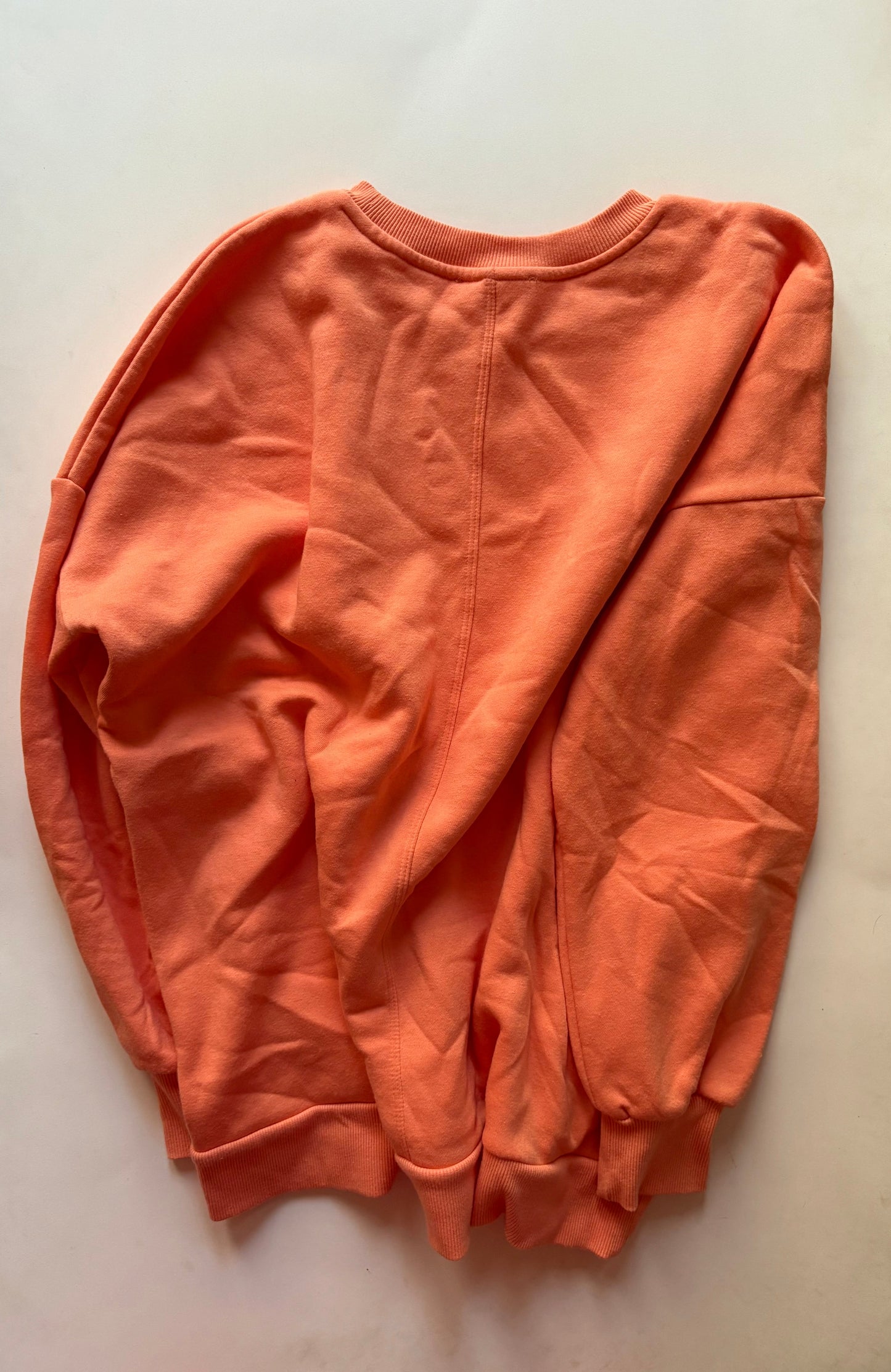 Sweatshirt Crewneck By Zenana Outfitters In Orange, Size: Xl