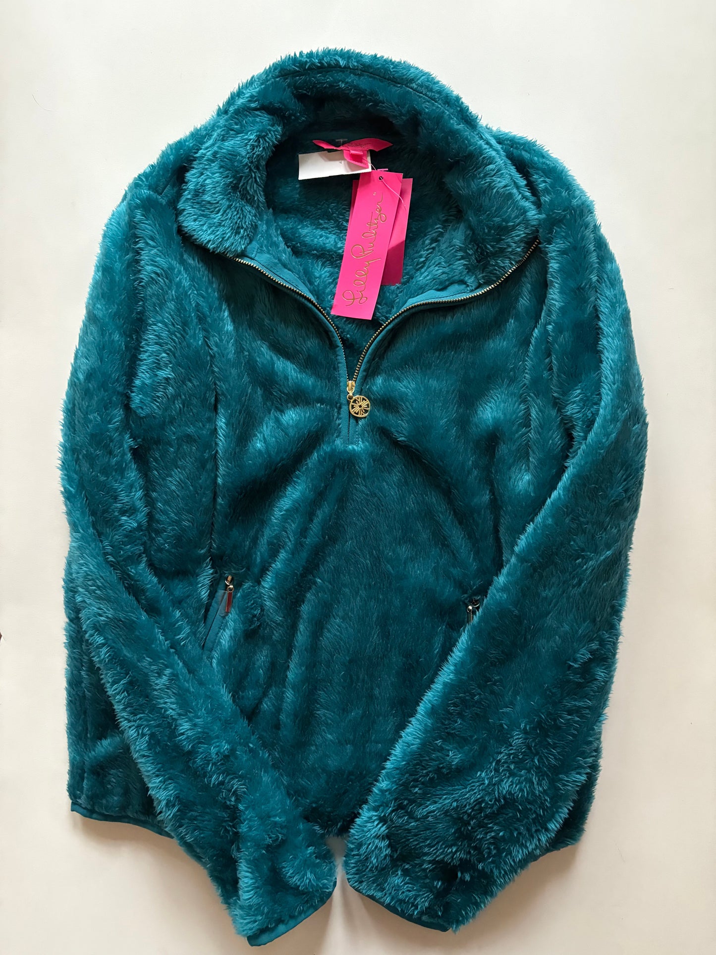 Jacket Faux Fur & Sherpa By Lilly Pulitzer In Blue, Size: Xs