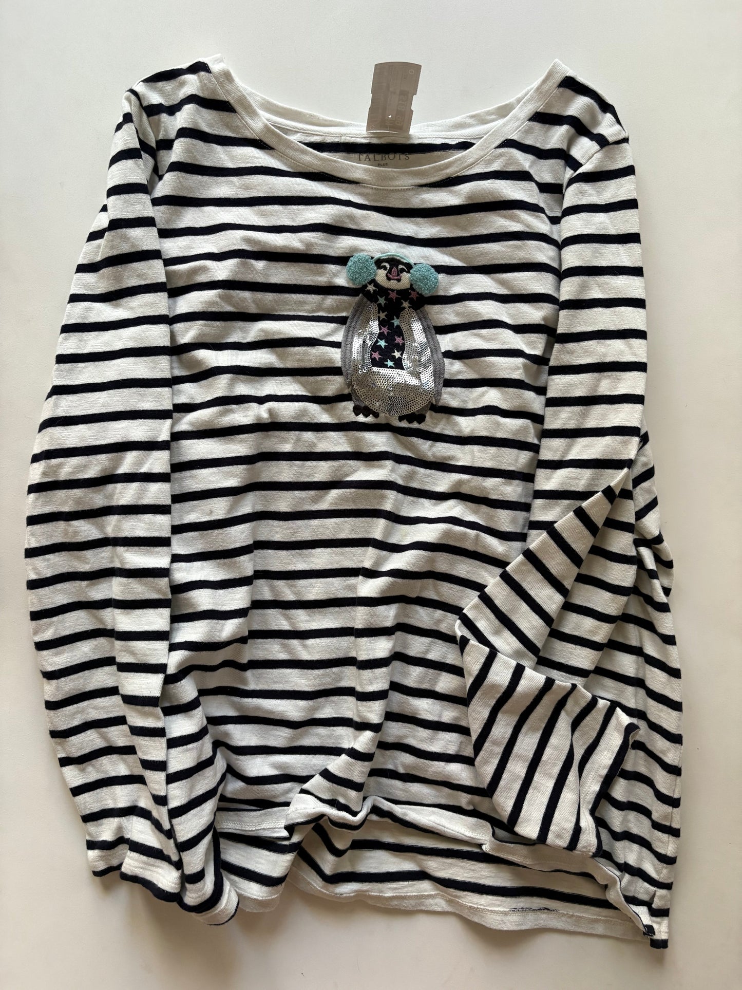 Sweatshirt Crewneck By Talbots In Striped Pattern, Size: 2x