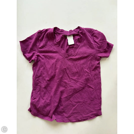 Top Short Sleeve By Loft In Purple, Size: Xs