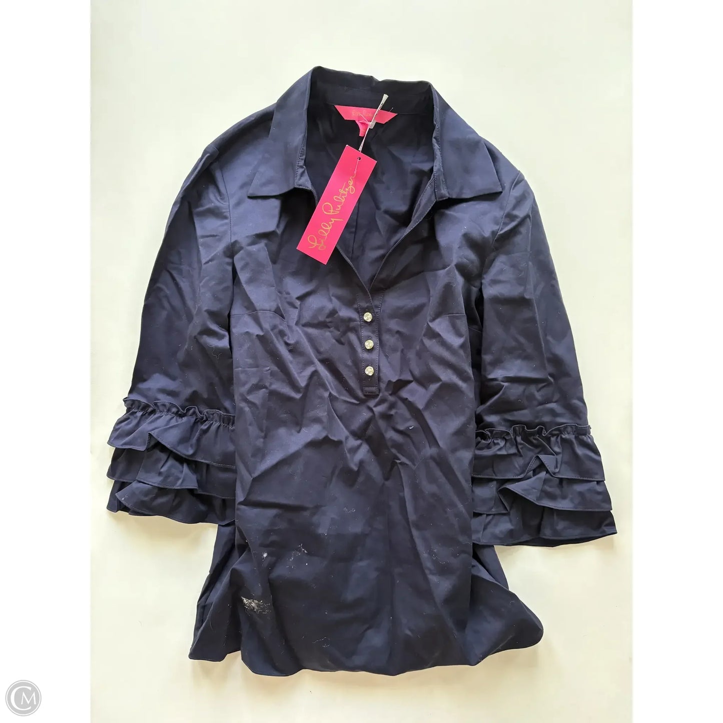 Top Long Sleeve Designer By Lilly Pulitzer In Navy, Size: Xxs