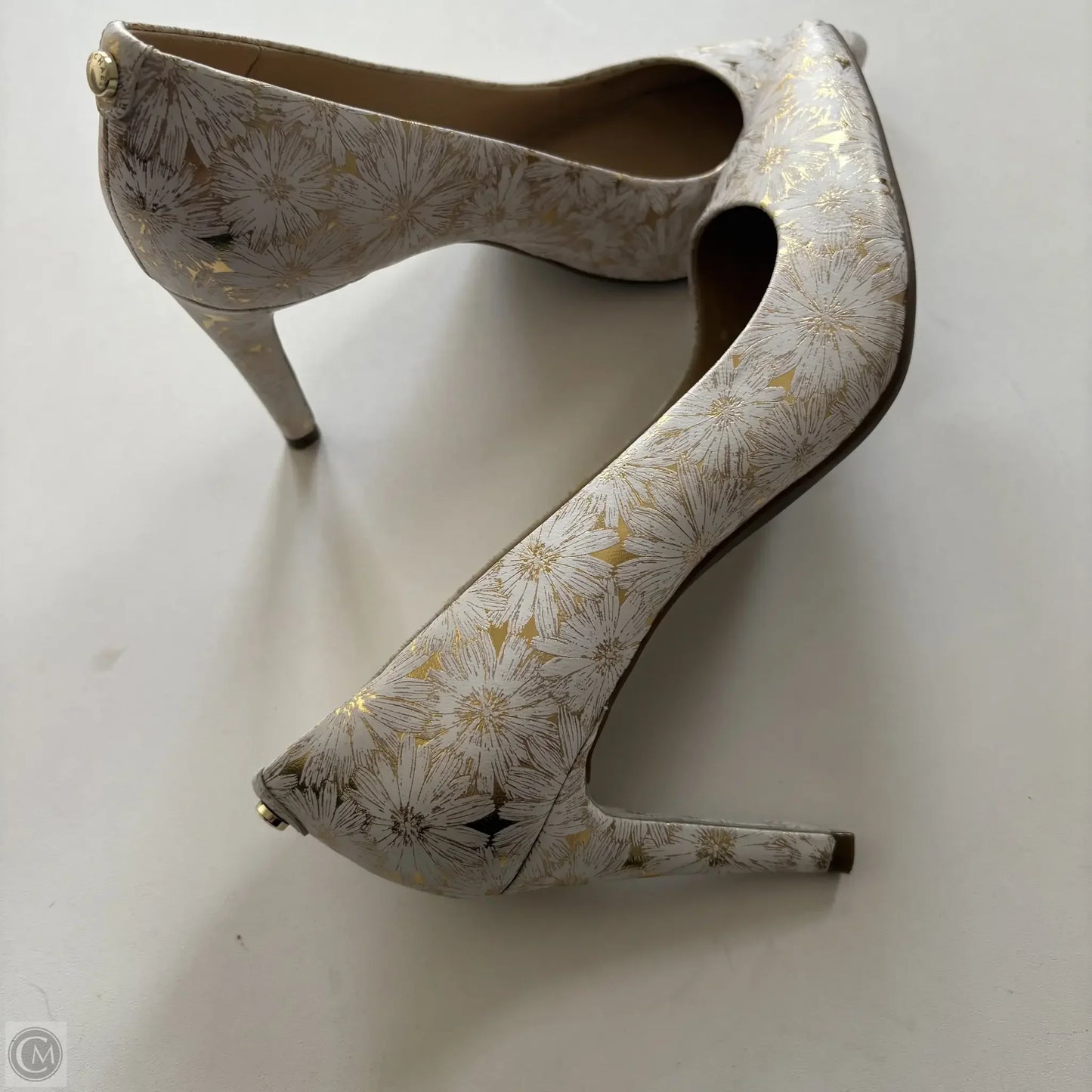 Shoes Designer By Michael Kors In Gold, Size: 9.5