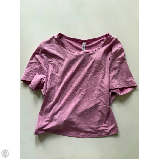 Athletic Top Short Sleeve By Fabletics In Pink, Size: M