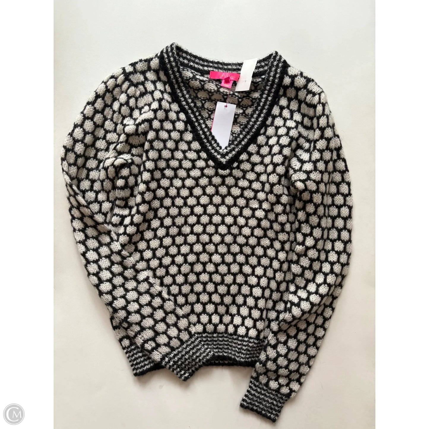 Sweater Designer By Lilly Pulitzer In Black & White, Size: Xs