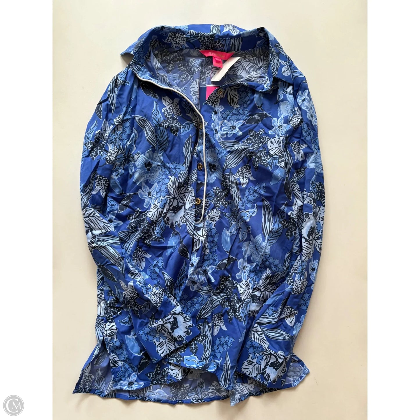 Top Long Sleeve Designer By Lilly Pulitzer In Blue, Size: Xs