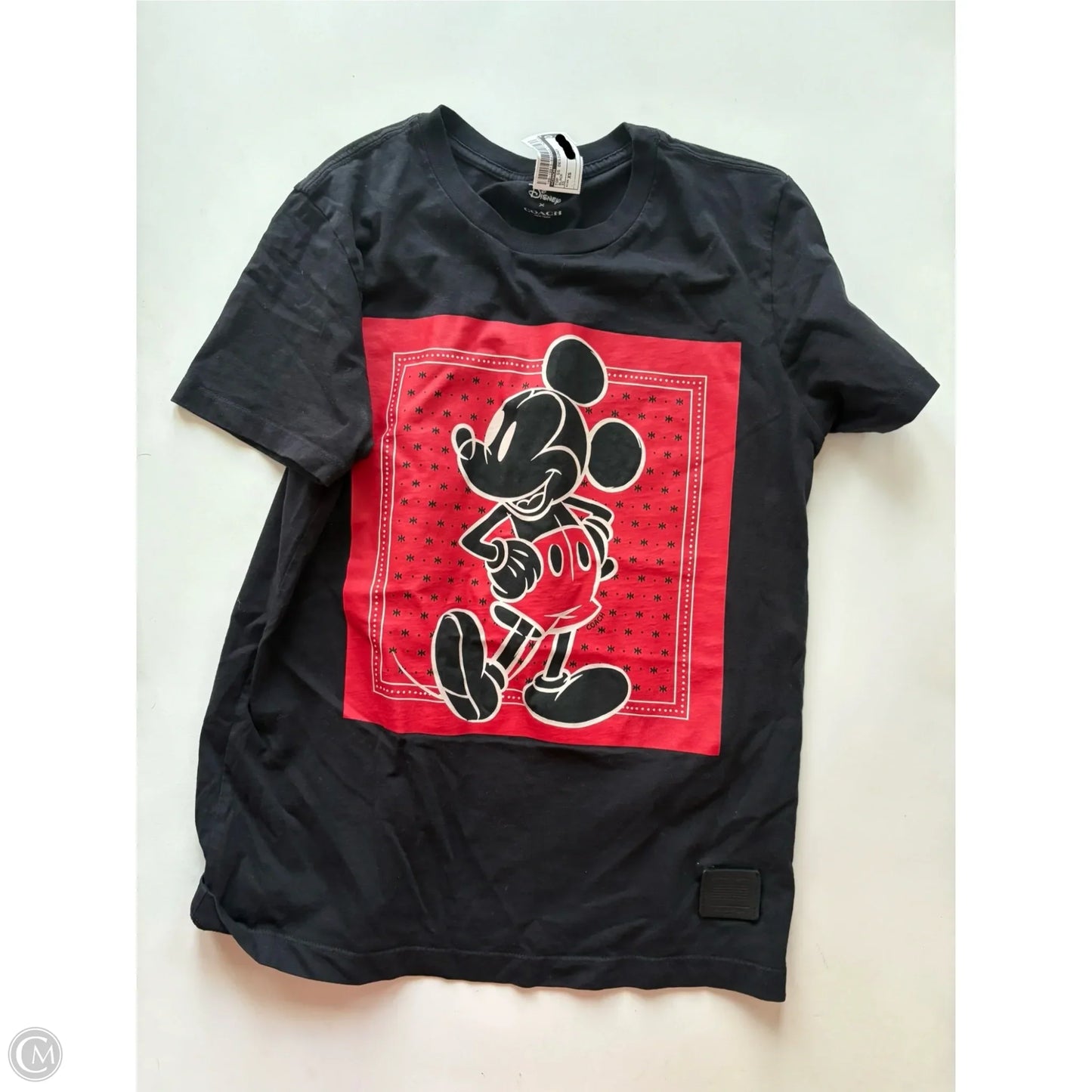 Top Short Sleeve Designer By Coach In Black, Size: Xs