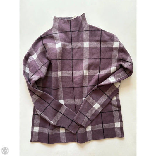 Sweater By Jones New York In Plaid Pattern, Size: S