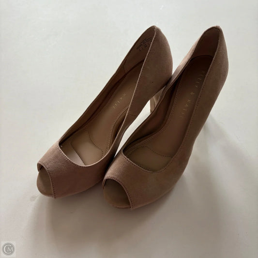 Shoes Heels Block By Kelly And Katie In Beige, Size: 6