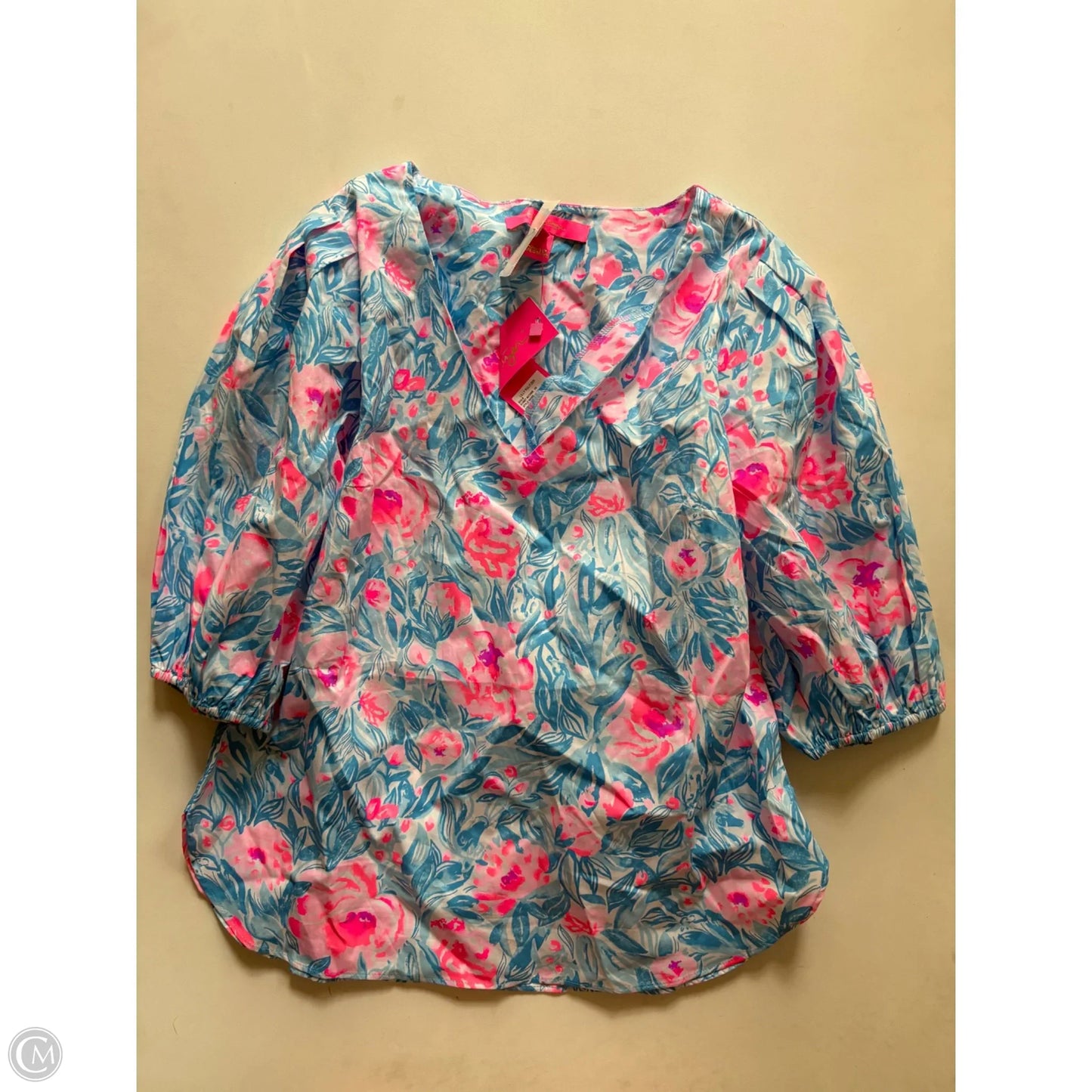 Top Long Sleeve Designer By Lilly Pulitzer In Floral Print, Size: Xs