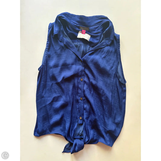 Blouse Sleeveless By Vince Camuto In Blue, Size: M