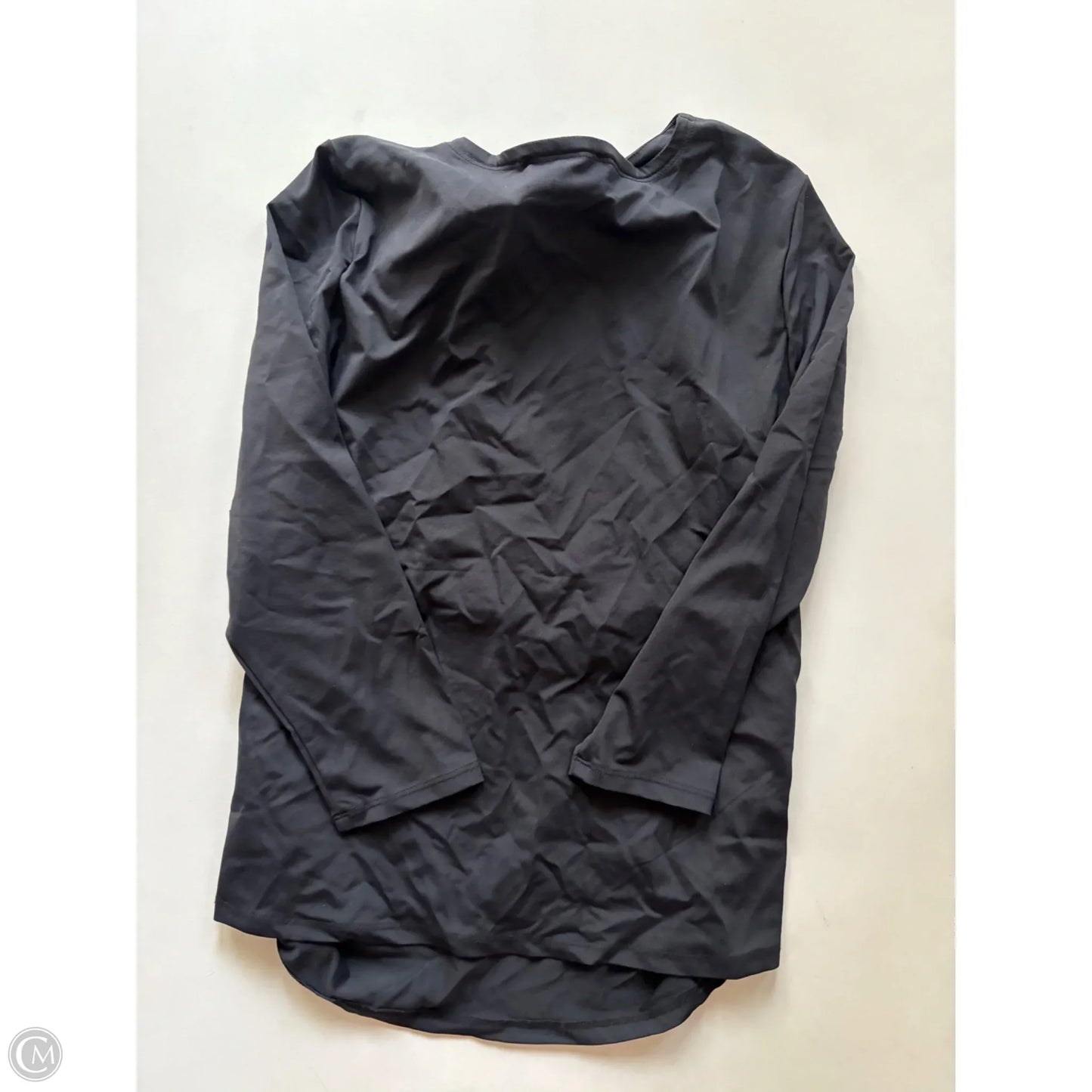 Blouse Long Sleeve By Cable And Gauge In Black, Size: L