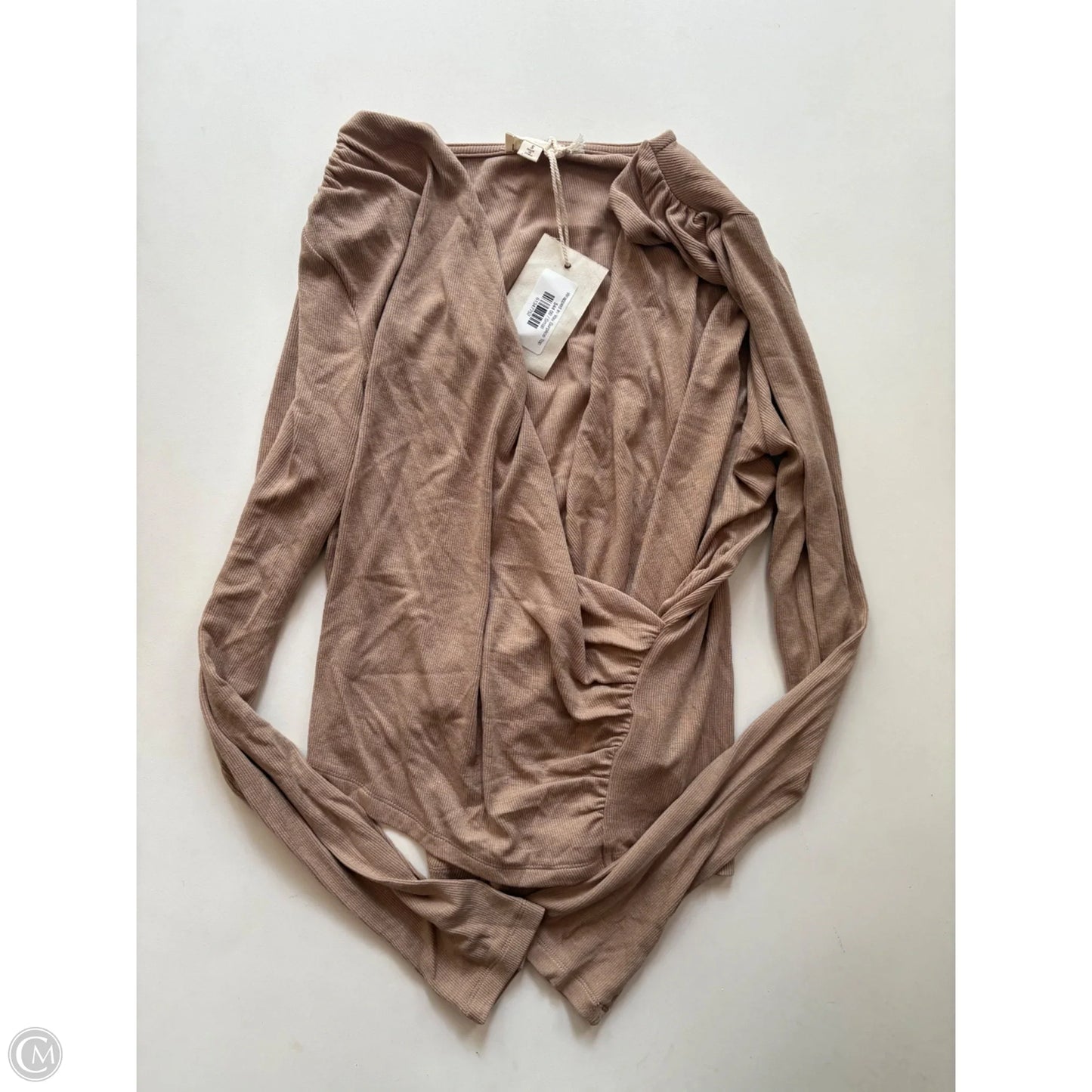 Top Long Sleeve By Hem & Thread In Brown, Size: S