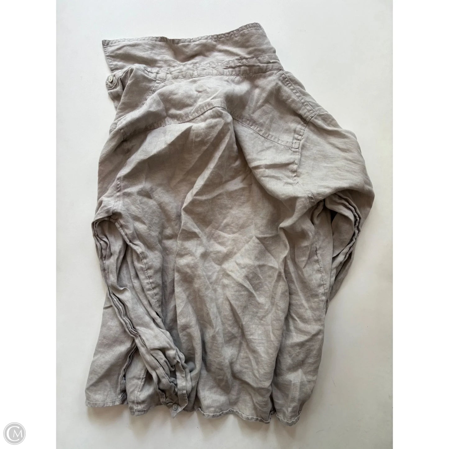 Top Long Sleeve By Jones And Co In Taupe, Size: S
