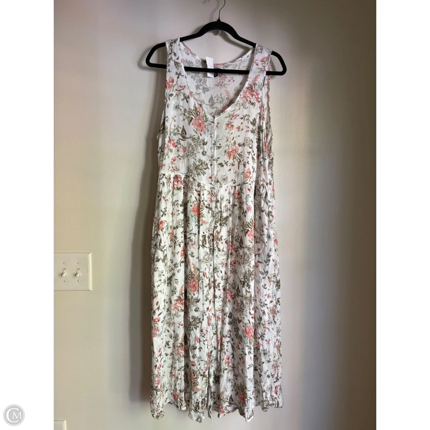 Dress Casual Midi By Frye In Floral Print, Size: 2x
