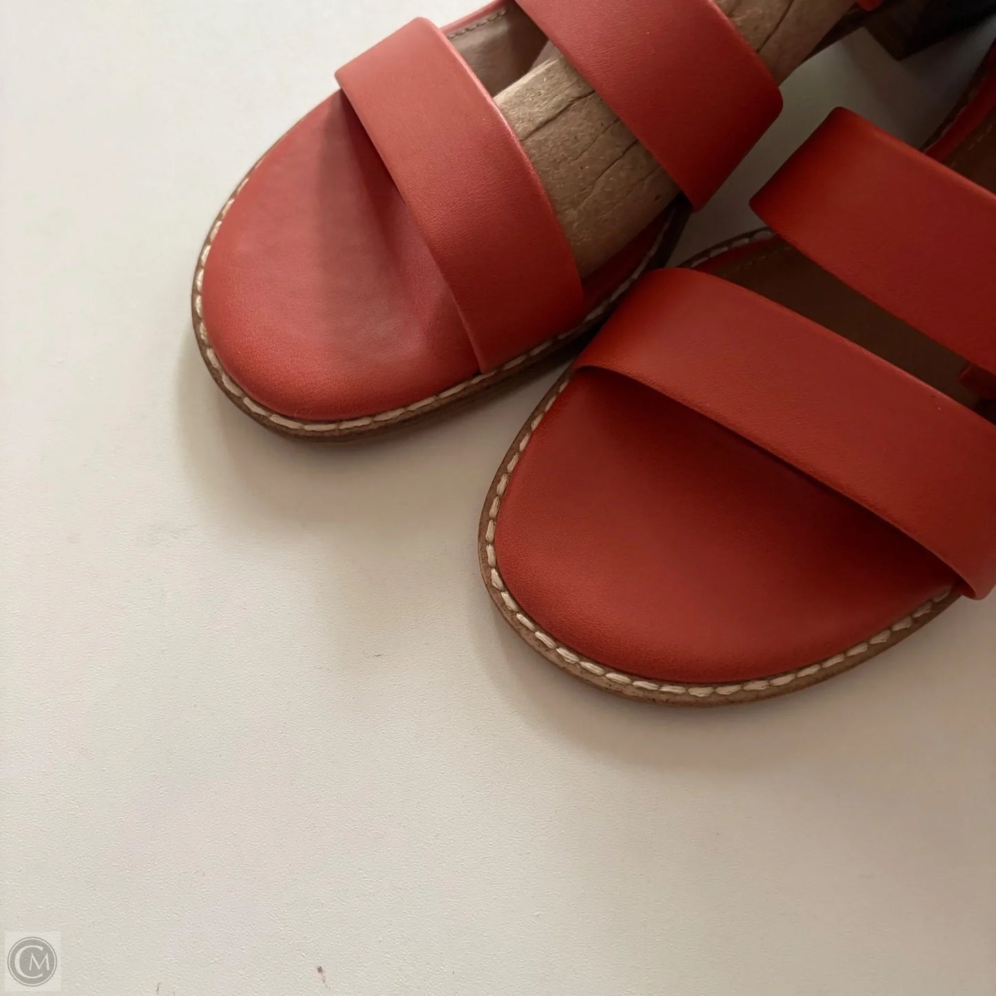 Sandals Heels Block By Sofft In Orange, Size: 8.5