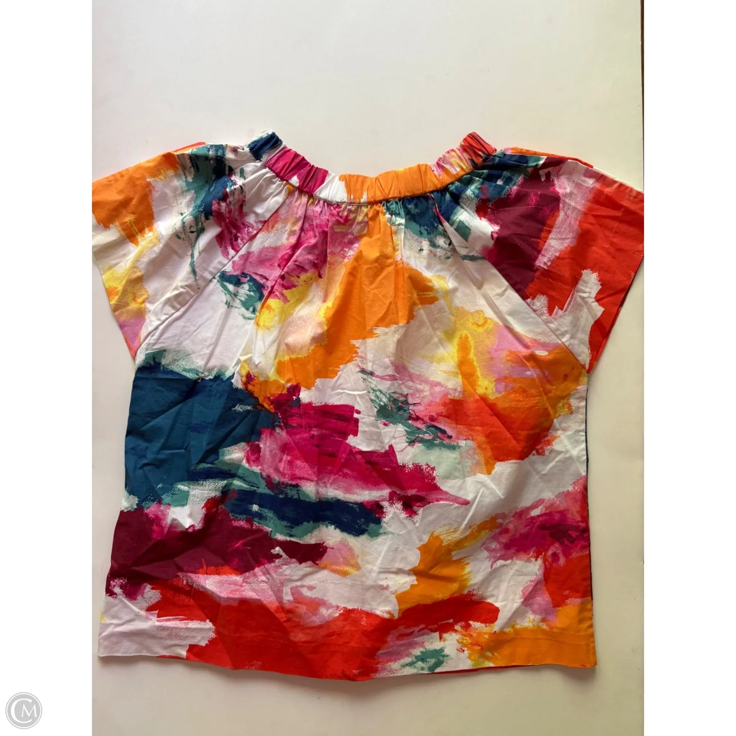 Top Short Sleeve Designer By Kate Spade In Multi-colored, Size: M