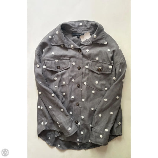Top Long Sleeve By Blu Pepper In Polkadot Pattern, Size: M