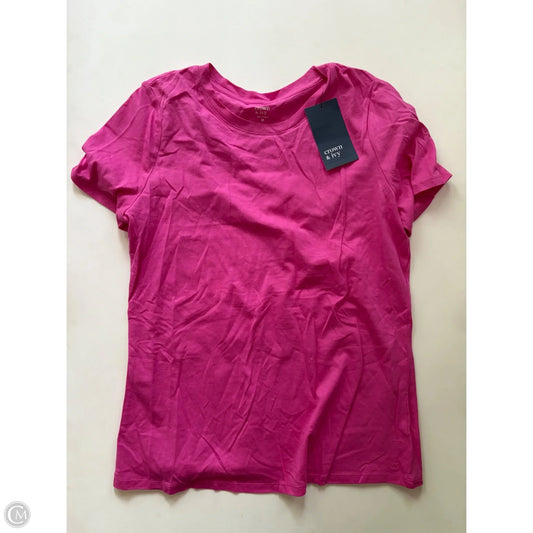 Top Short Sleeve By Crown And Ivy In Pink, Size: M