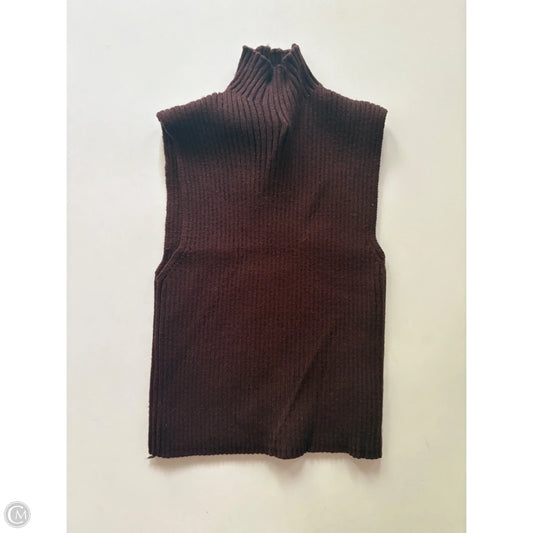 Sweater Short Sleeve By Zara In Brown, Size: M