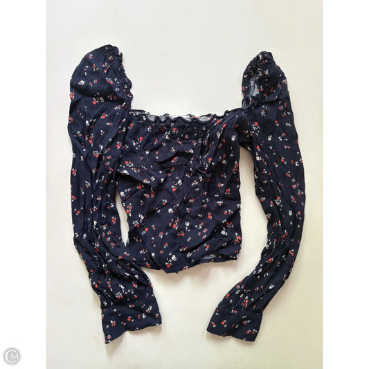 Top Long Sleeve By Reformation In Floral Print, Size: Xs