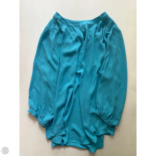 Blouse Long Sleeve By Karen Kane In Blue, Size: M