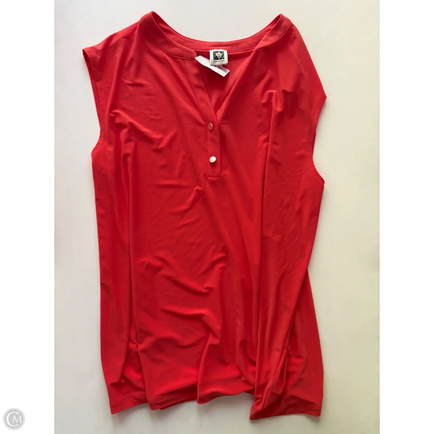 Blouse Sleeveless By Anne Klein In Orange, Size: 1x