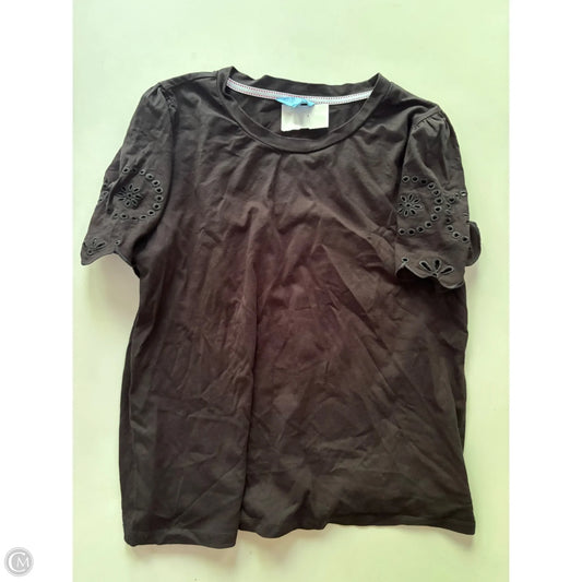 Top Short Sleeve By Draper James In Black, Size: L