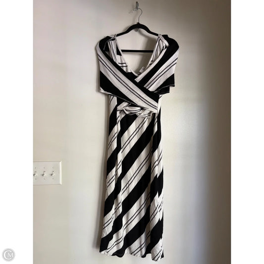 Dress Casual Maxi By Cato In Striped Pattern, Size: L