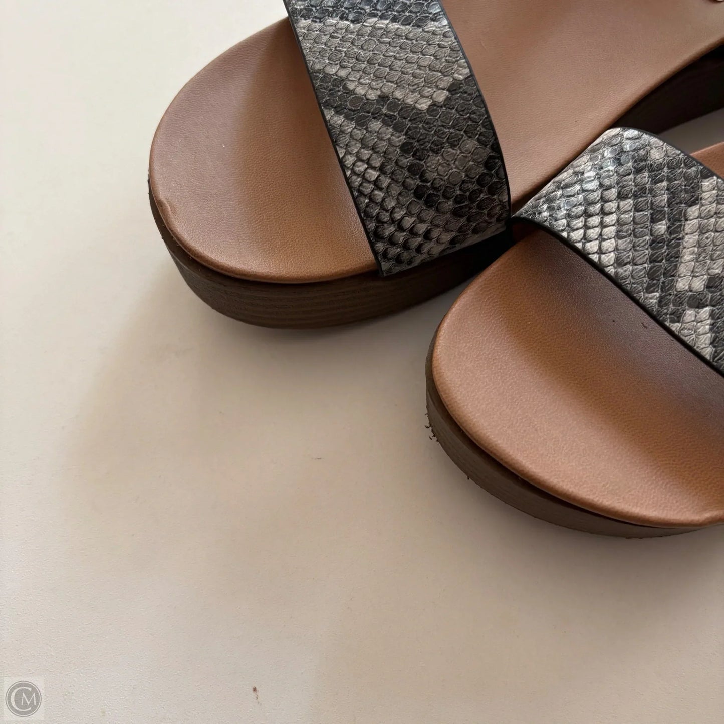 Sandals Heels Block By Express In Animal Print, Size: 8