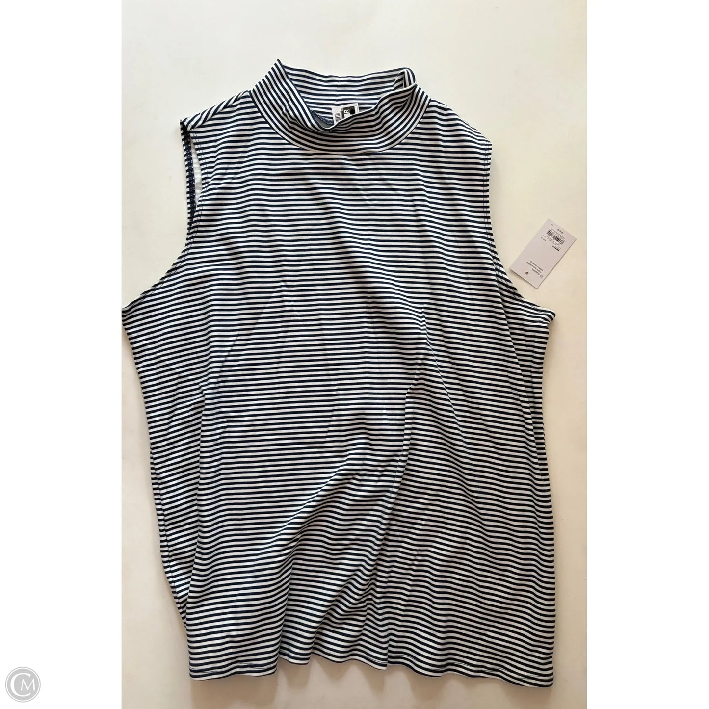 Top Sleeveless By Croft And Barrow In Striped Pattern, Size: 2x