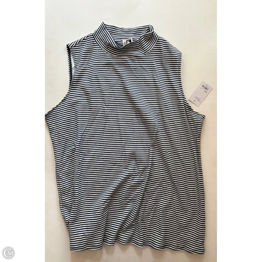 Top Sleeveless By Croft And Barrow In Striped Pattern, Size: 2x