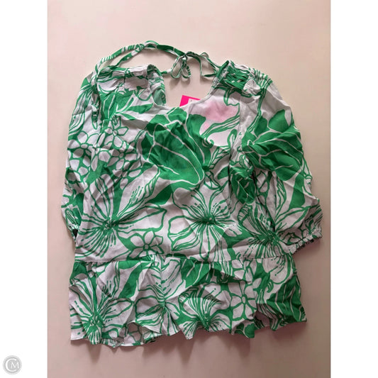 Top Long Sleeve Designer By Lilly Pulitzer In Green, Size: Xs