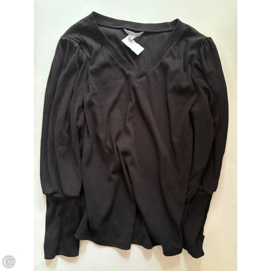 Top Long Sleeve By Zac And Rachel In Black, Size: 2x