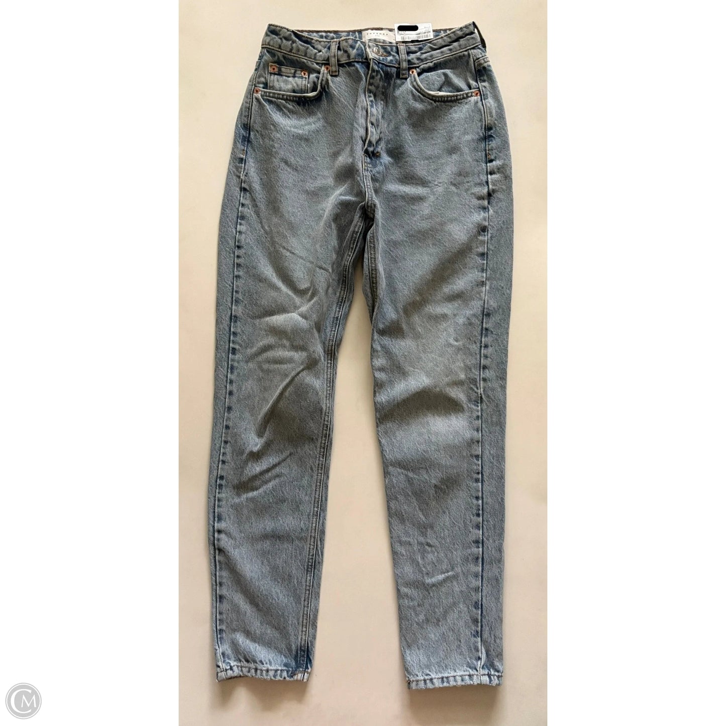 Jeans Straight By Top Shop In Blue, Size: 6
