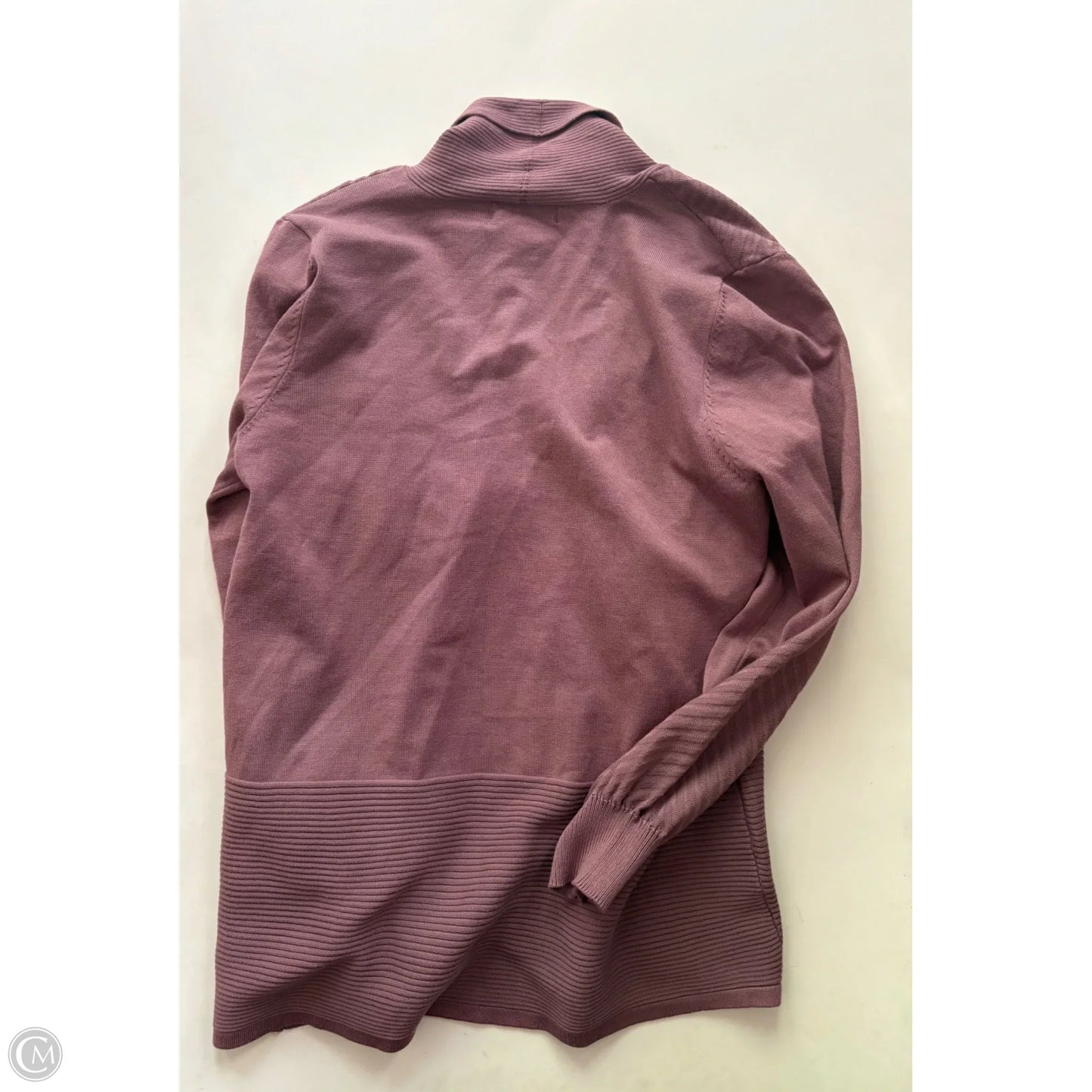 Sweater Cardigan By Liz Claiborne In Purple, Size: L