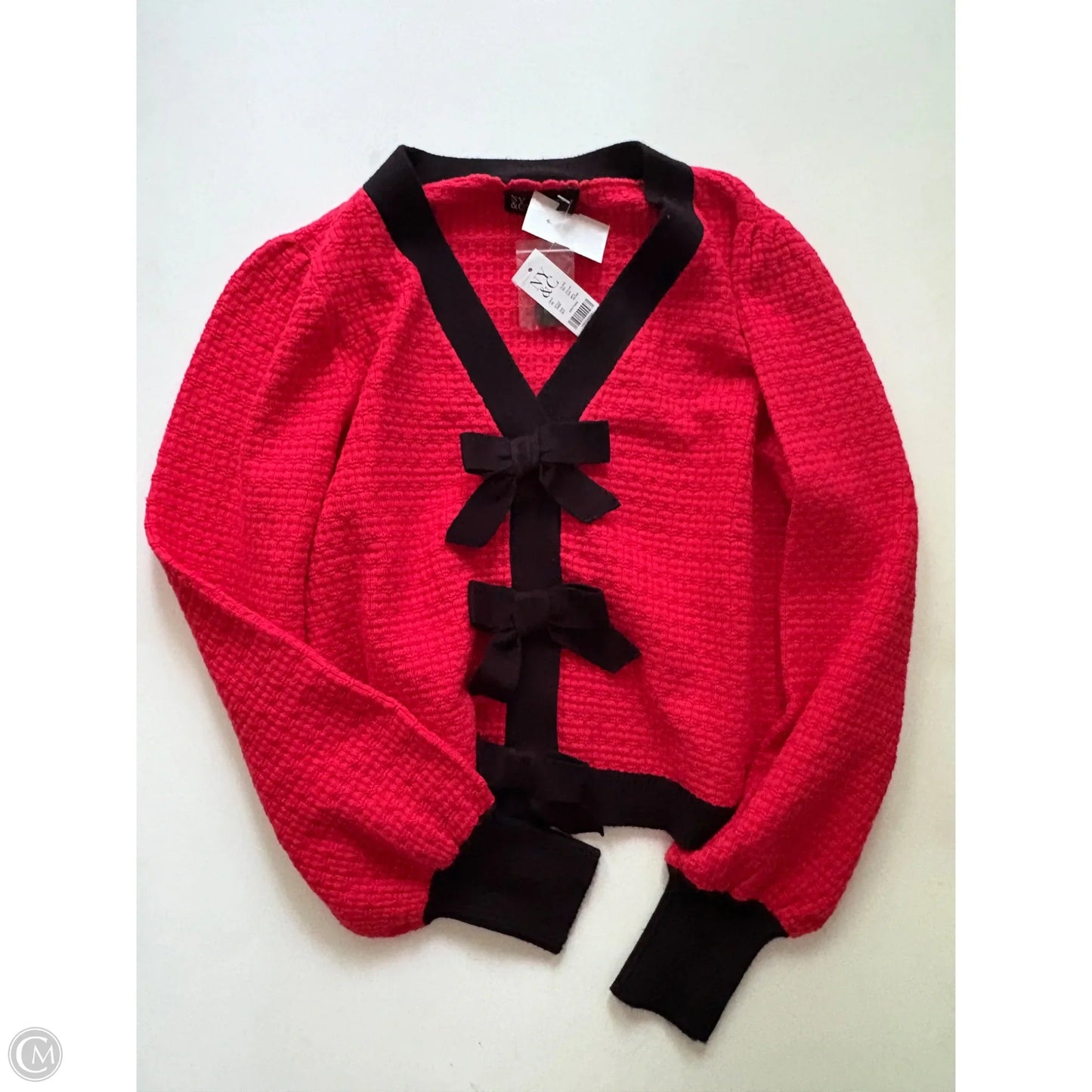 Sweater Cardigan By New York And Co In Red, Size: M