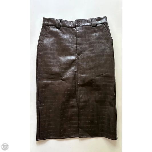 Skirt Maxi By H&m In Brown, Size: 12