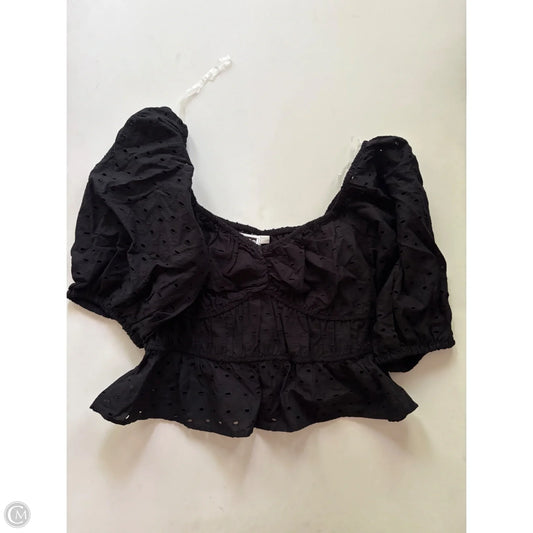 Top Short Sleeve By A New Day In Black, Size: M