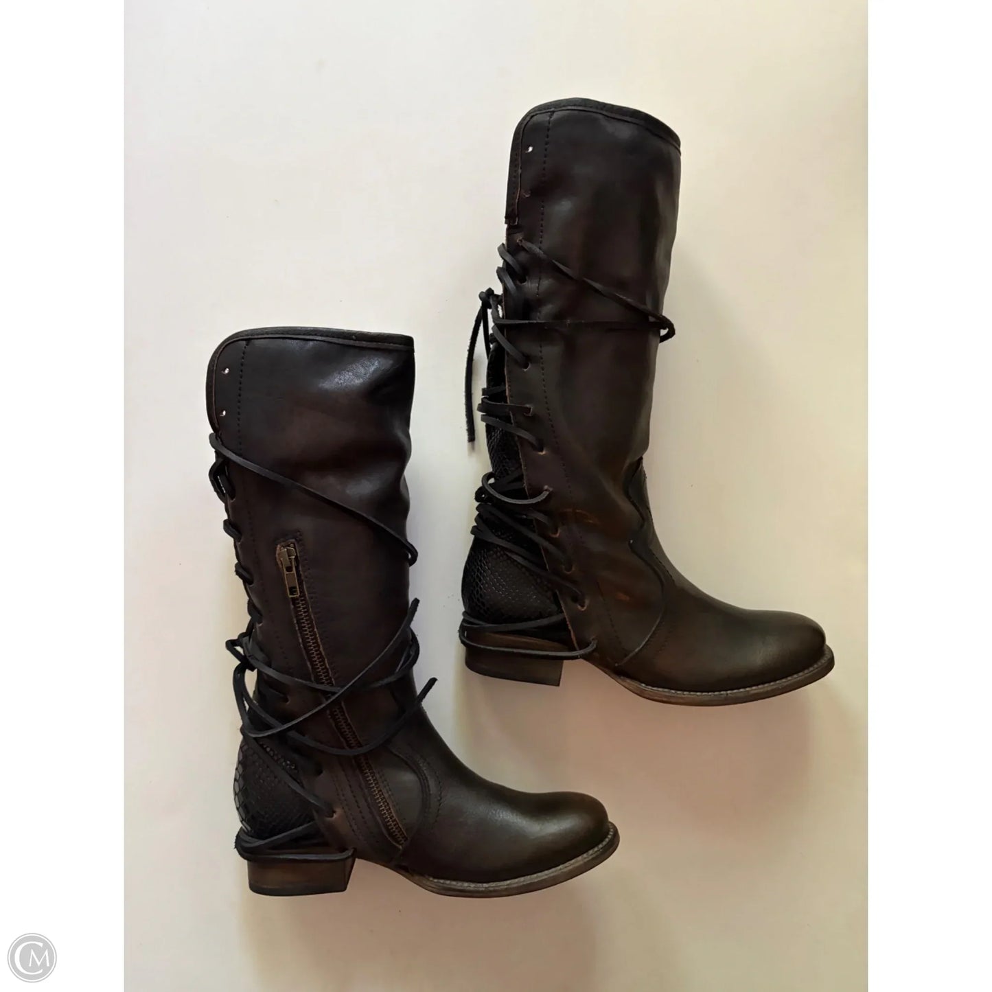 Boots Ankle Flats By Freebird In Black, Size: 7