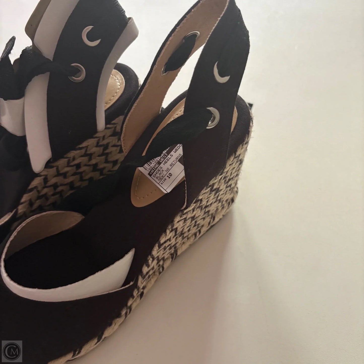 Shoes Heels Wedge By Nine West In Black, Size: 10