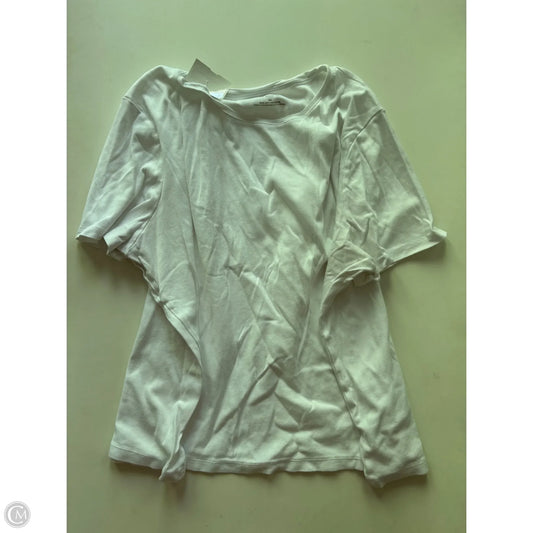 Top Short Sleeve By Talbots In White, Size: 3x