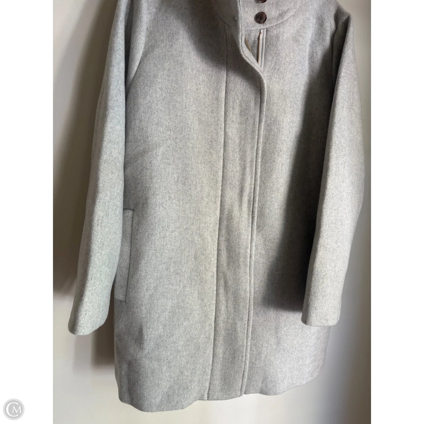 Coat Wool By J. Crew In Grey, Size: 1x