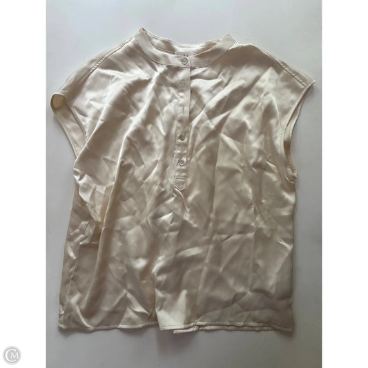 Blouse Sleeveless By Nicole By Nicole Miller In Cream, Size: Xl