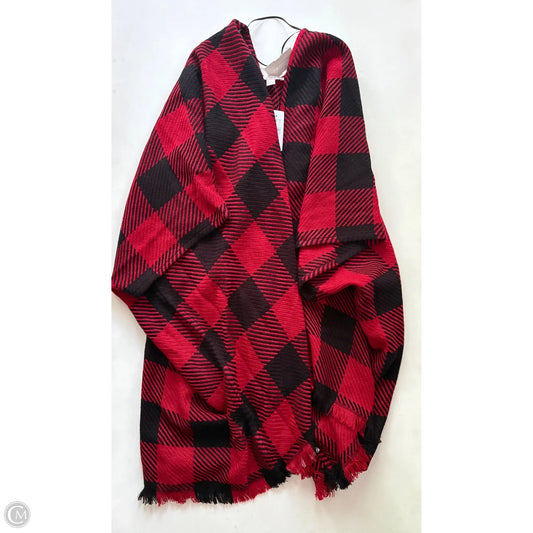 Poncho By Loft In Plaid Pattern, Size: Xl