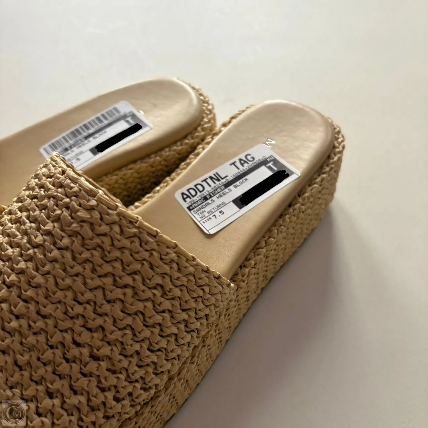 Sandals Heels Block By Marc Fisher In Tan, Size: 7.5