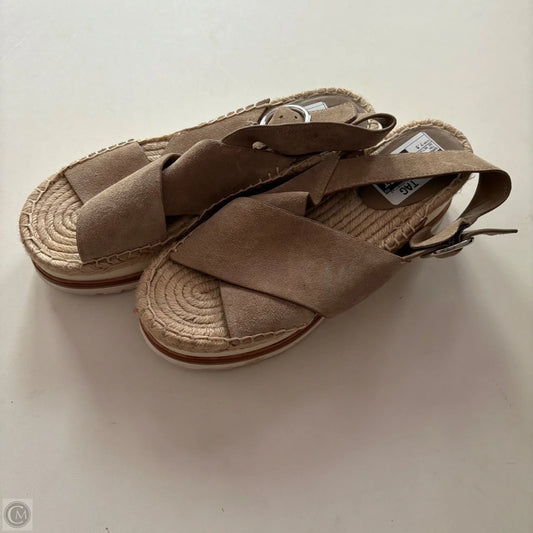 Sandals Heels Block By Marc Fisher In Tan, Size: 7.5