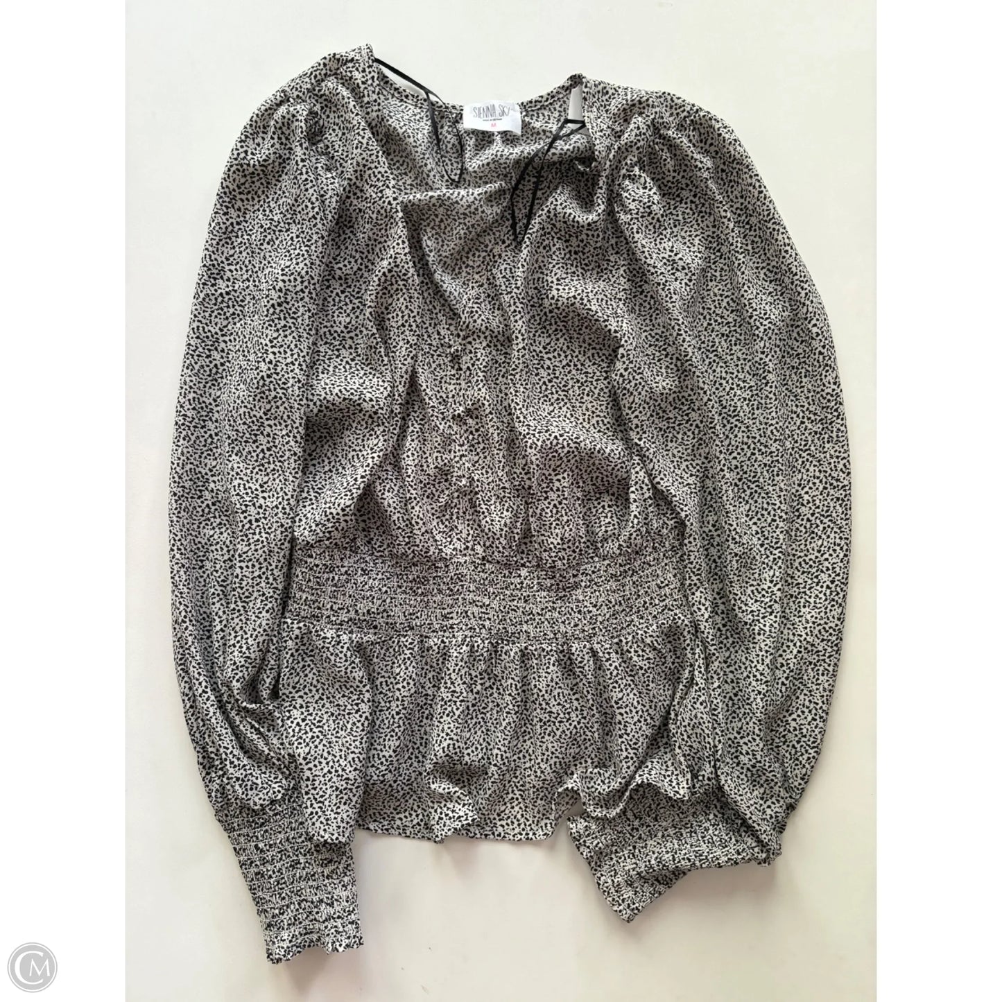 Blouse Long Sleeve By Sienna Sky In Animal Print, Size: M