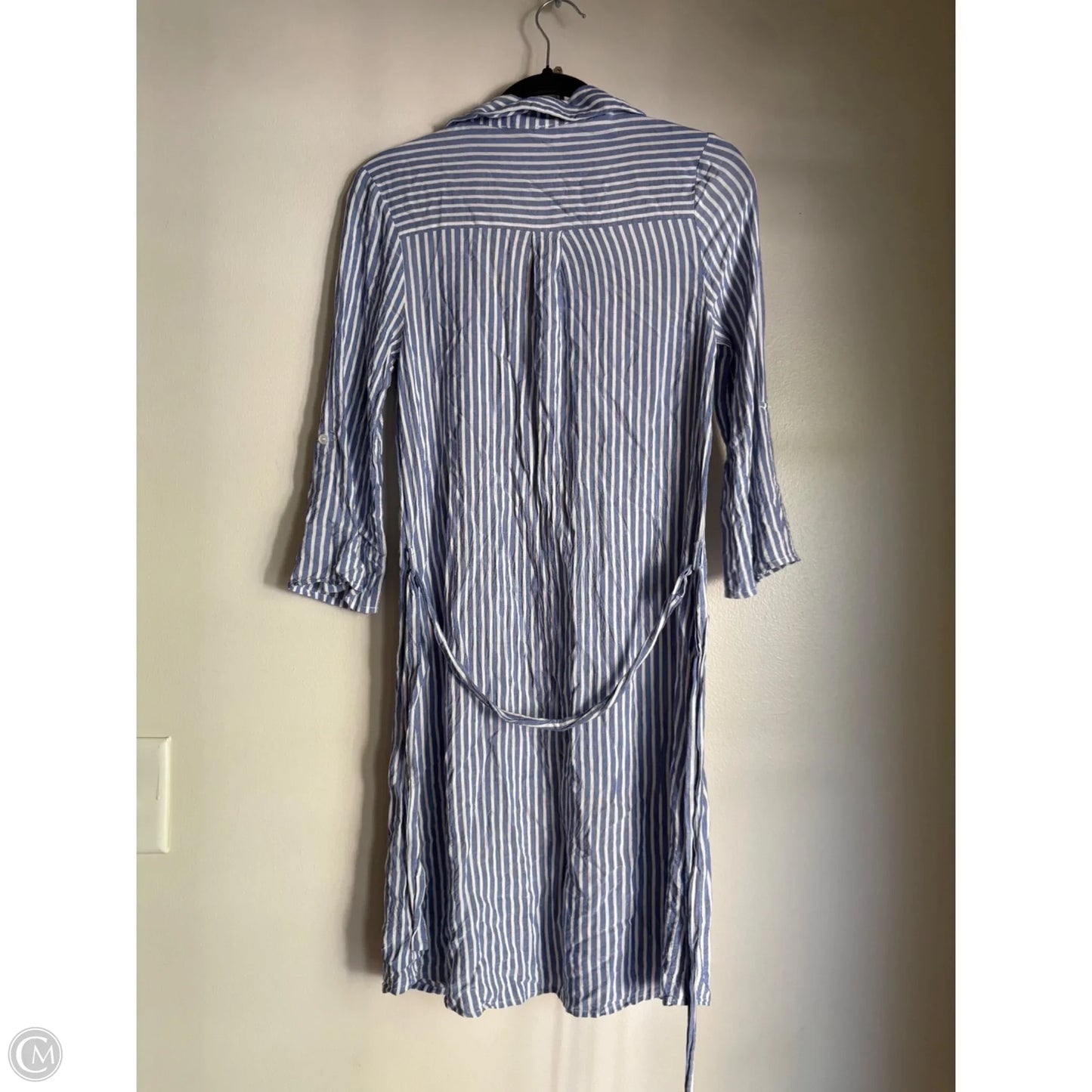Dress Casual Midi By Monteau In Striped Pattern, Size: M