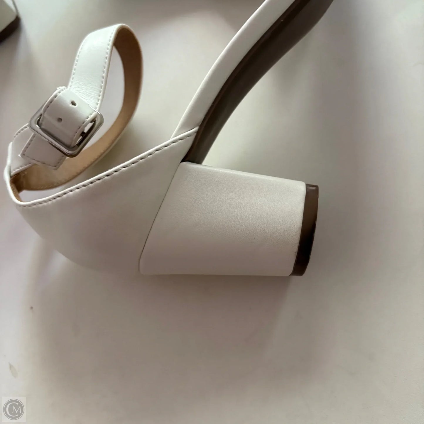 Sandals Heels Block By White Mountain In White, Size: 10